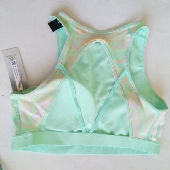 New Hyperglam AEROREADY Training Light Support Marble Print Workout Bra Size 2XL - Picture 13 of 15